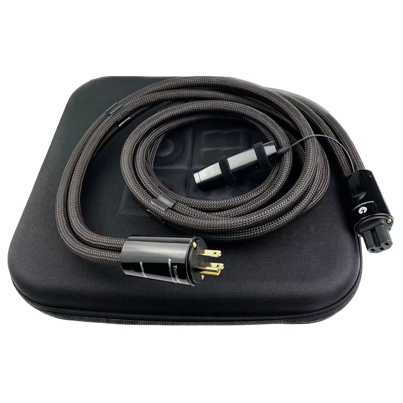 Thunder High Current (variable) Ac Power Cable Audiophile Audio Line Us & Eu Schuko Plug Audio