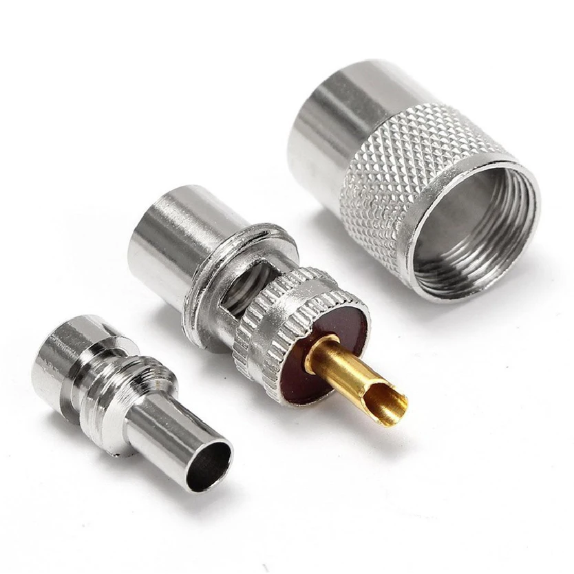 Enhanced UHF Solder Connector Plug with Reducer