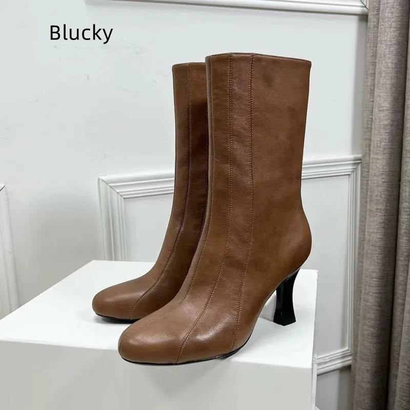 

2023 New Winter Women's Solid Color Short Boots Fashion Boots Fashion Versatile Party Elastic Boots