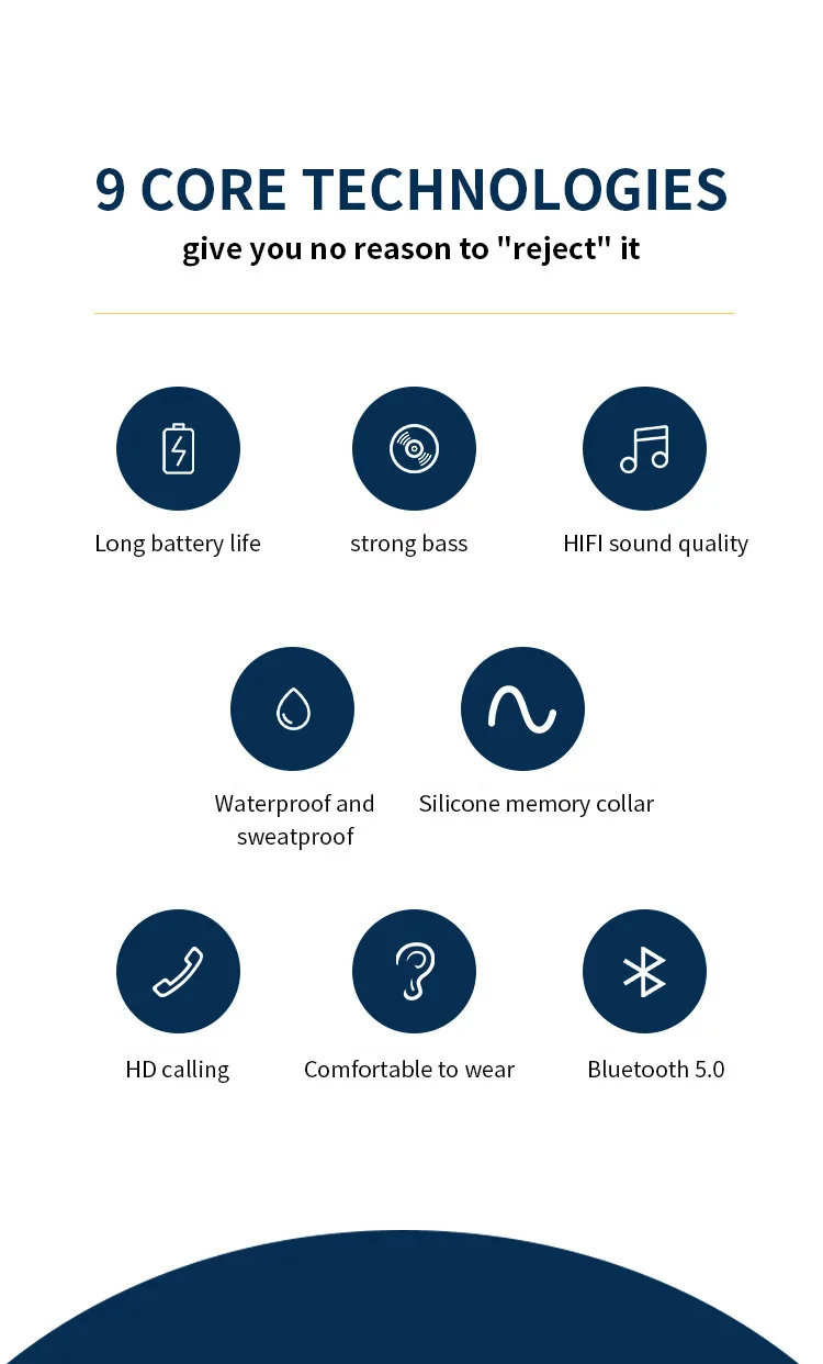 Wireless Bluetooth Headphones In-ear Neckband Sports Headset_voghion.com