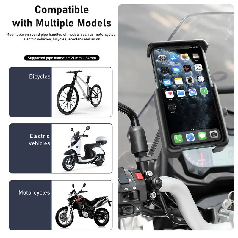Univerzální jízdní kolo telefon namontovat | 360 stupňů otočný telefon držák | vhodné aluminium slitina telefon závorky pro motocyklů