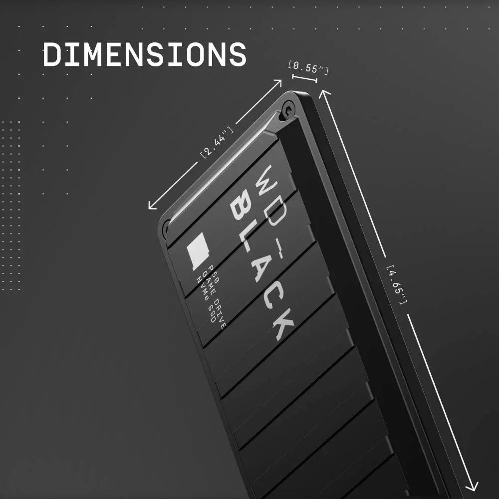웨스턴 디지털 4TB P50 WD 게임 드라이브 SSD - 휴대용 외장형 솔리드 스테이트 드라이브 SSD, 최대 2,000 MB/s