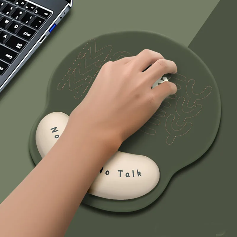 New Silicone Mouse Pad Cute Cartoon Wrist Pad Small Girl Desk Pad Non-Slip Wrist Pad
