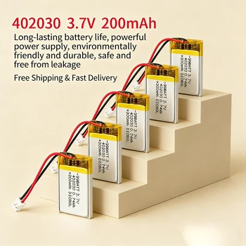 10x 3.7V 200mAh 402030 042030 Batteria agli ioni di litio polimerica per cuffie Bluetooth, braccialetti intelligenti, webcam, lettore MP3 Lipo Cell