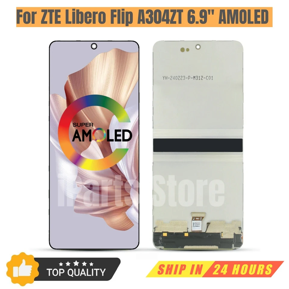 iParts 交換用新しいディスプレイ ZTE Libero Flip A304ZT 6.9 インチ