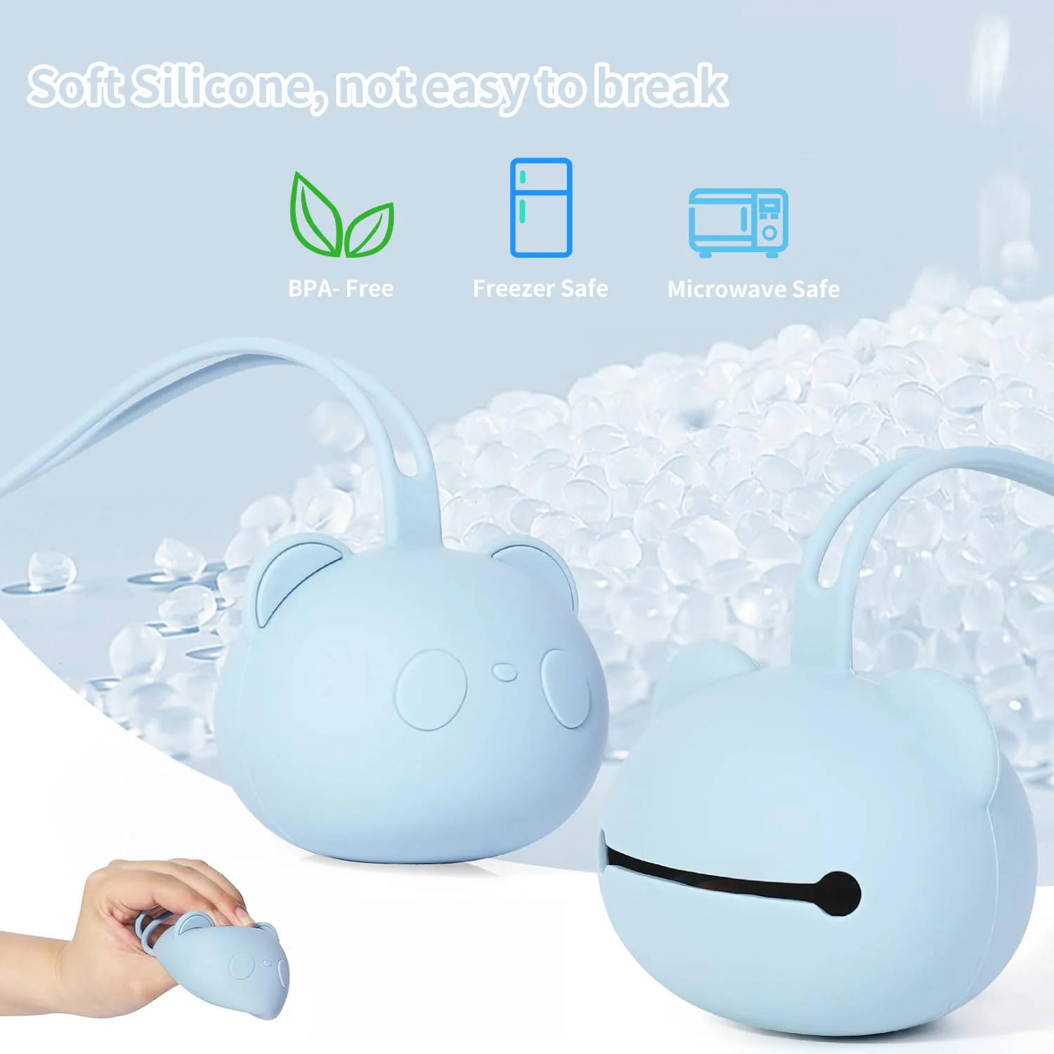 1 PCS Silicone Baby Pacifier Holder Bag, Portable Pacifier Storage Container, Storage Box Cases Accessories for Stroller