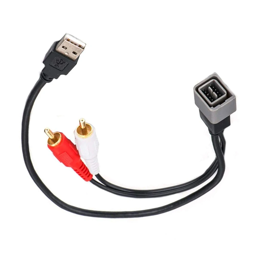 8 Pin Car Radio USB Adapter USB Port Input Retention Cable for Nissan