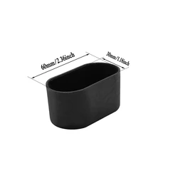 Oval Rubber Chair Leg Caps - Floor Protector Covers - 16pcs (30x60mm)