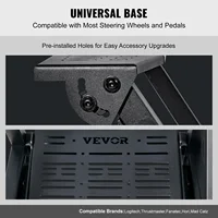 VEVOR Pre-installed Steering Racing Wheel Stand Universal Base Fit for Logitech/Thrustmaster/Fanatec Multi-Position Adjustable 2