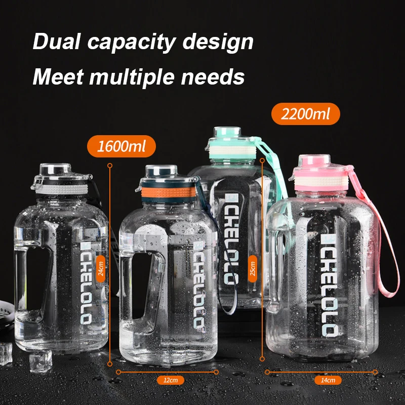 1600ml Tritan Sport Bottle Kettle Large GYM Bottle BPA FREE 1 Gallon Water Drink Waterbottle Water Bottl Cup 1.5 2 Liter water bottle sports water bottle sports bottle shaker bottle