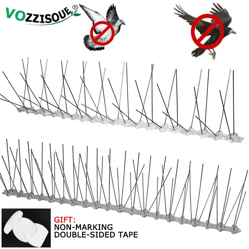 

HOT SALE Plastic Repeller Bird and Pigeon Spikes Deterrent Anti Bird Stainless Steel Spike Strip Bird Scarer Repeller for Pigeon