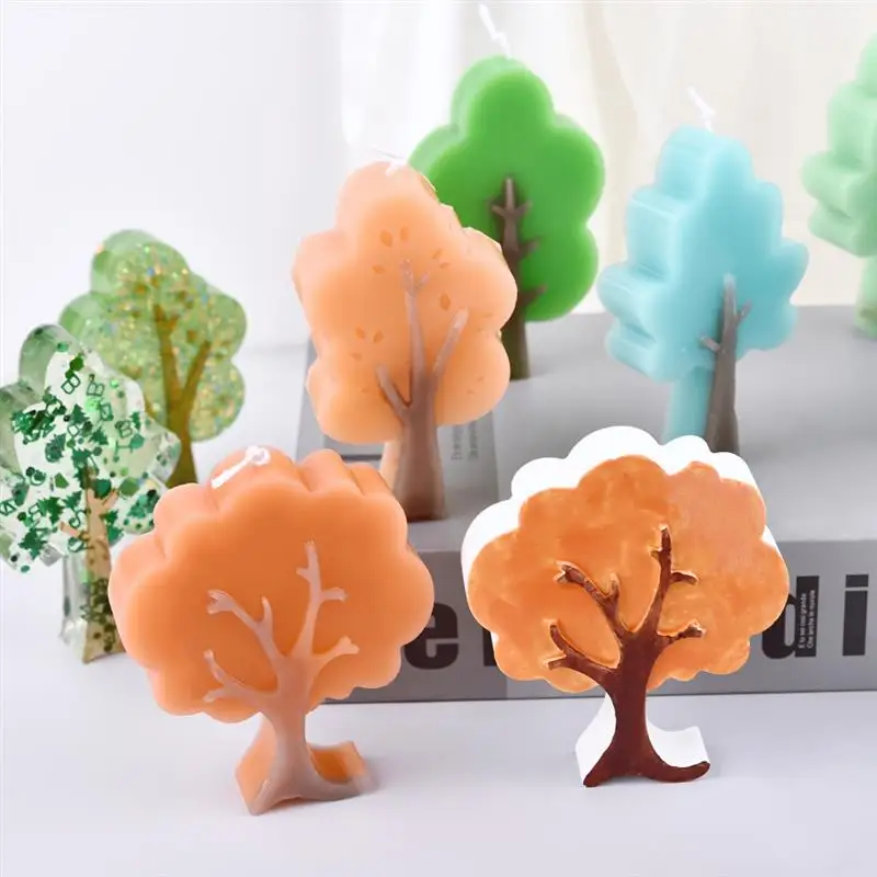 Christmas Muti-Styles Tree Silicone Mold DIY Epoxy Resin Gypsum Aromatherapy Soap Candle Making Handmade Crafts 3D Home Decor