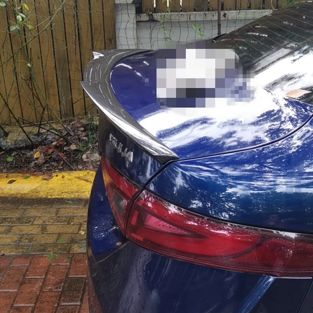 Per Alfa Romeo Giulia Spoiler Spoiler Posteriore In Fibra Di Carbonio Finitura Nera Lucida Quadrifoglio Verde M4 Style 2015 - Up