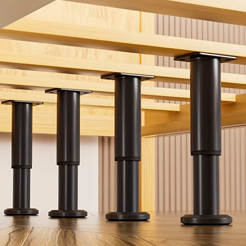4PCS Heavy Duty Adjustable Furniture Replacement Legs for Cabinets, Sofas, Beds, and Chairs