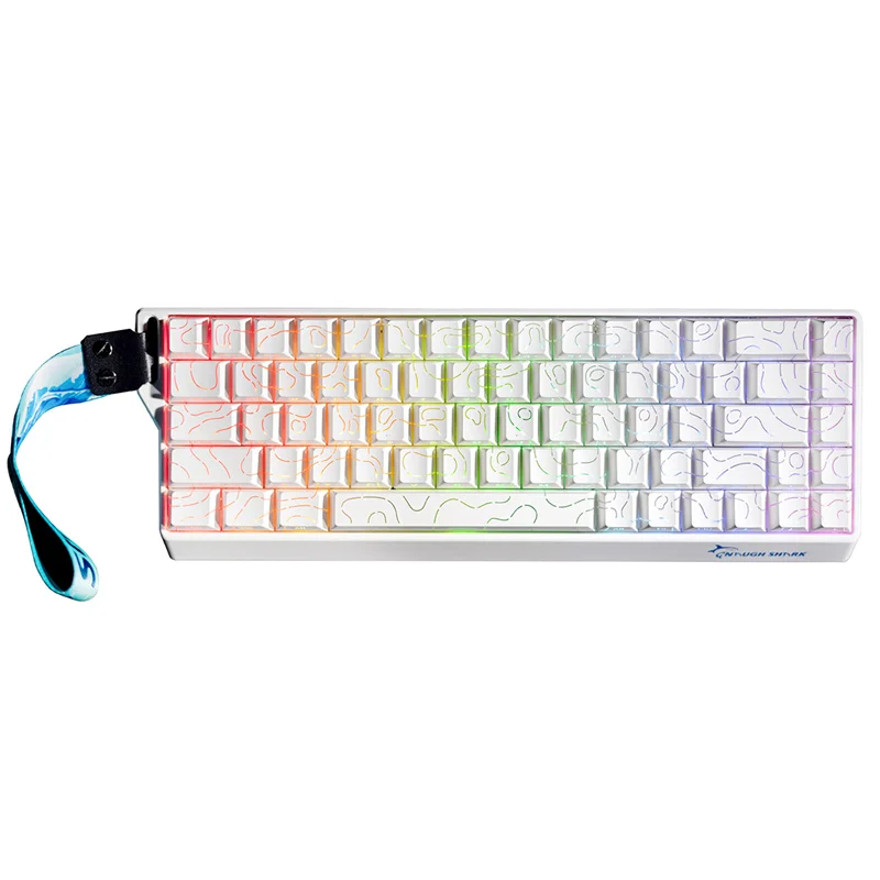 NaughShark NS68 유선 기계식 키보드 홀 이펙트 마그네틱 8K 폴링 레이트 0.01mm RT 정확도 RGB 백라이트 핫스왑 타입-C