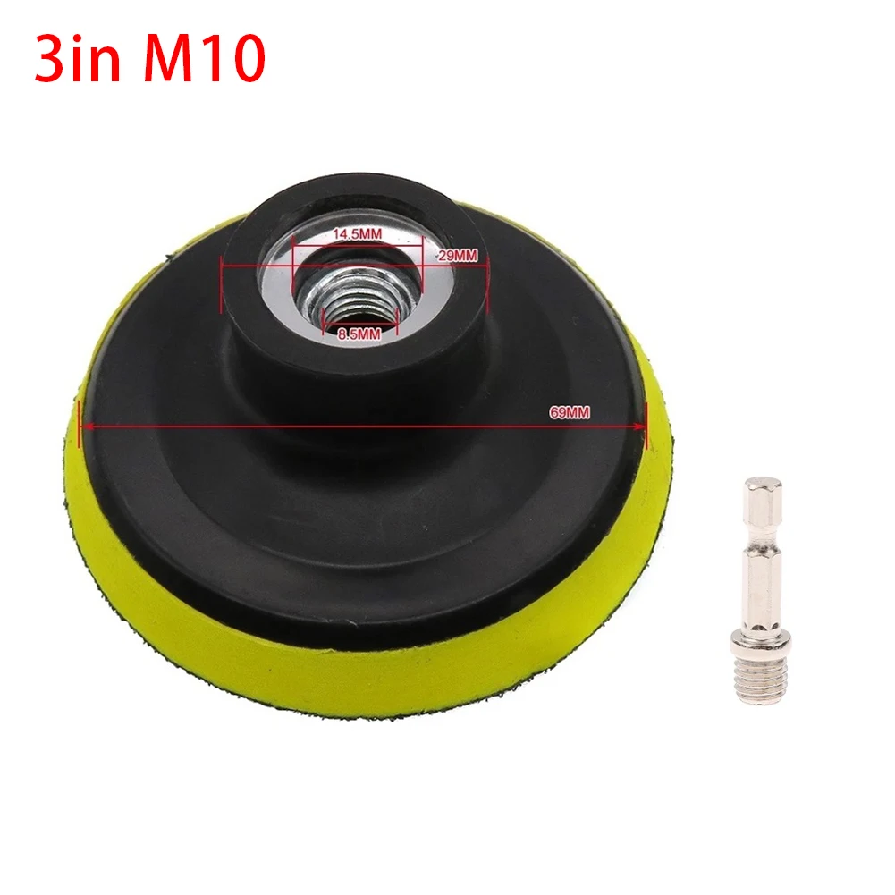

3/4/5/6/7 Inch Self Adhesive Backing Pad Polishing Plate With 10/14mm Thread Adapter Electric Polishing Machine Disks For Sander