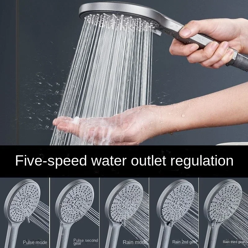 Pressurized shower head home bathroom bath pressurized bath rain water heater bath bar shower head  douche  shower mixer 3
