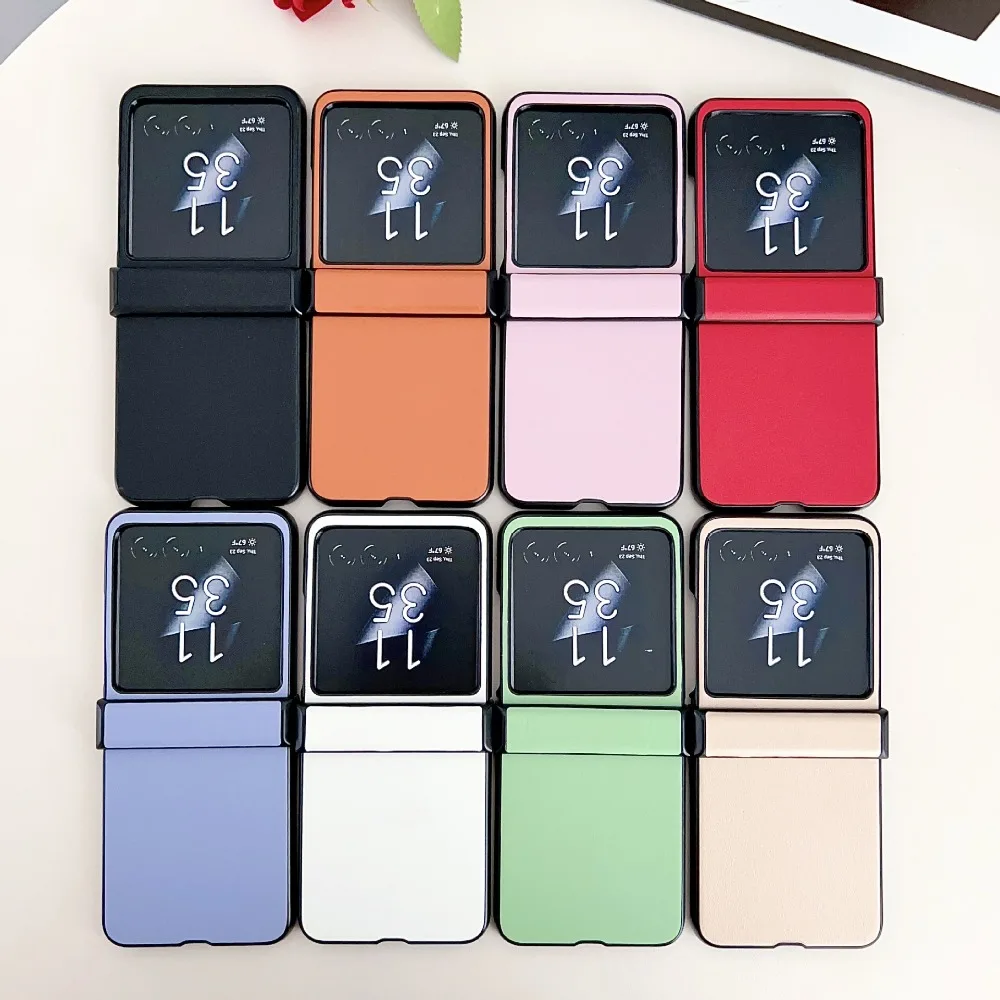 Leather Shockproof Phone Case with Hinge Protection
