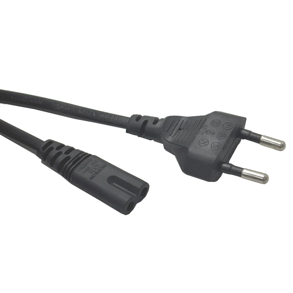 100V 250V 2.5A 전기 코드 EU 전원 케이블 2핀 케이블 1.5미터 US 전..