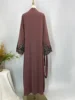 Ramadan caftan perles ouvertes Abaya dubaï luxe Islam vêtements musulmans pour femmes Kimono turquie Caftan Marocain Femme Robe Kebaya