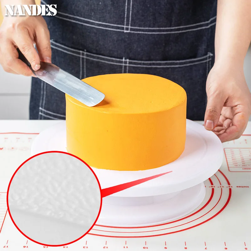 Plastic Cake Baking Tools Accessories Stand DIY Mold Rotating Stable Anti-skid Round Cake Table Stand Rotating Kitchen Tools cake stand cake turntable baking supplies cake tools rotating bearing turntable