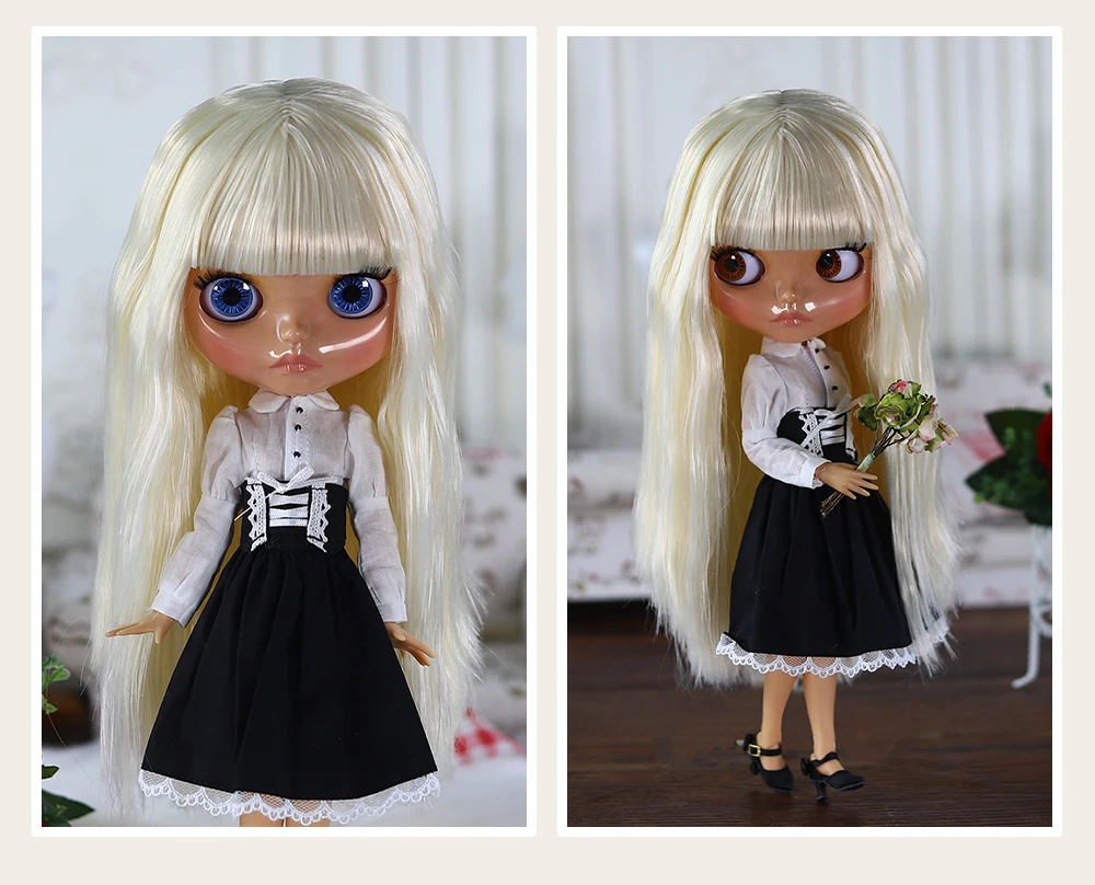 Neo Blythe Doll with Blonde Hair, Tan Skin, Shiny Cute Face & Custom Jointed Body 2
