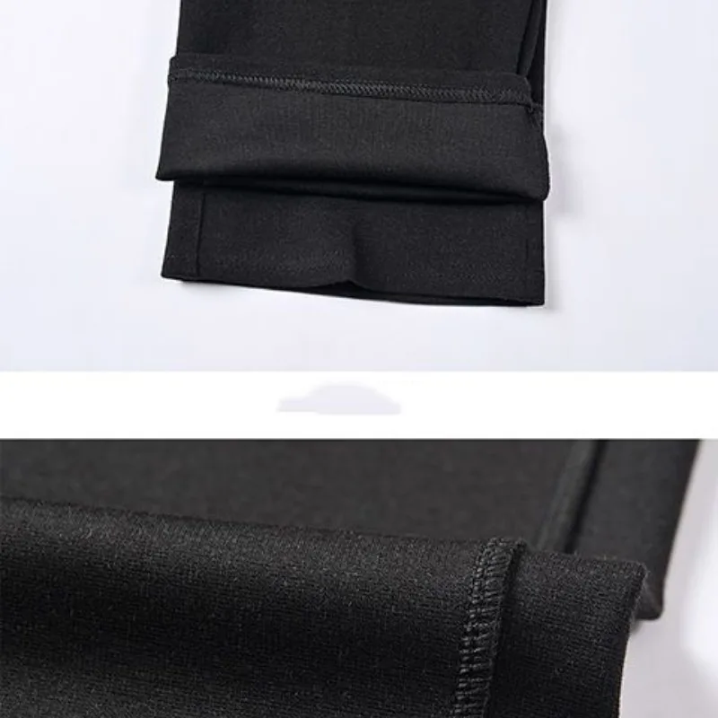 Spring and Autumn Women's Elastic High Waist Solid Polka Dot Print Rivet Wide Leg Trousers Fashion Casual Office Lady Pants