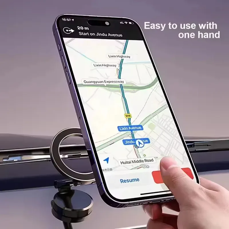 MagSafe Car Phone Holder – 1080° Rotating, Strong Magnetic Grip