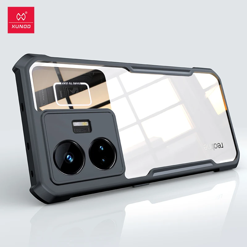 Custodia HAOYE Per Realme GT Neo3 + 2 Vetri Temperati | Cover Trasparente TPU Antiurto Con Angoli Rinforzati | Morbida E Sottile | Viola/Blu