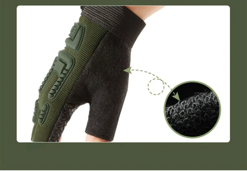 Radfahren Kinder Taktische Handschuhe Halb Finger Anti-Slip Schutz Outdoor Sport Handschuhe Kinder Klettern Laufen Jungen Mädchen Handschuhe – Detail 4