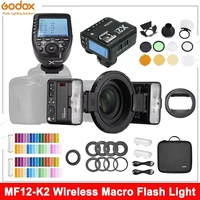Godox MF12 K2 Macro Flash Speedlite 2.4G Wireless Control TTL/M Mode Built-in Lithium Battery for Nikon Sony Canon Fuji Olympus 1