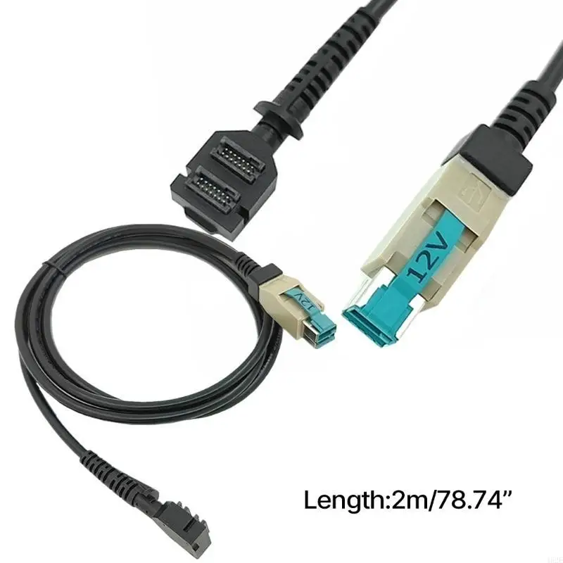 462E Double 14Pin IDC 여성 전력 12V USB 8p 스캐너 케이블에 VERIFONE VX820 FAST and Stable, 12V USB8P, 2M/6.5ft