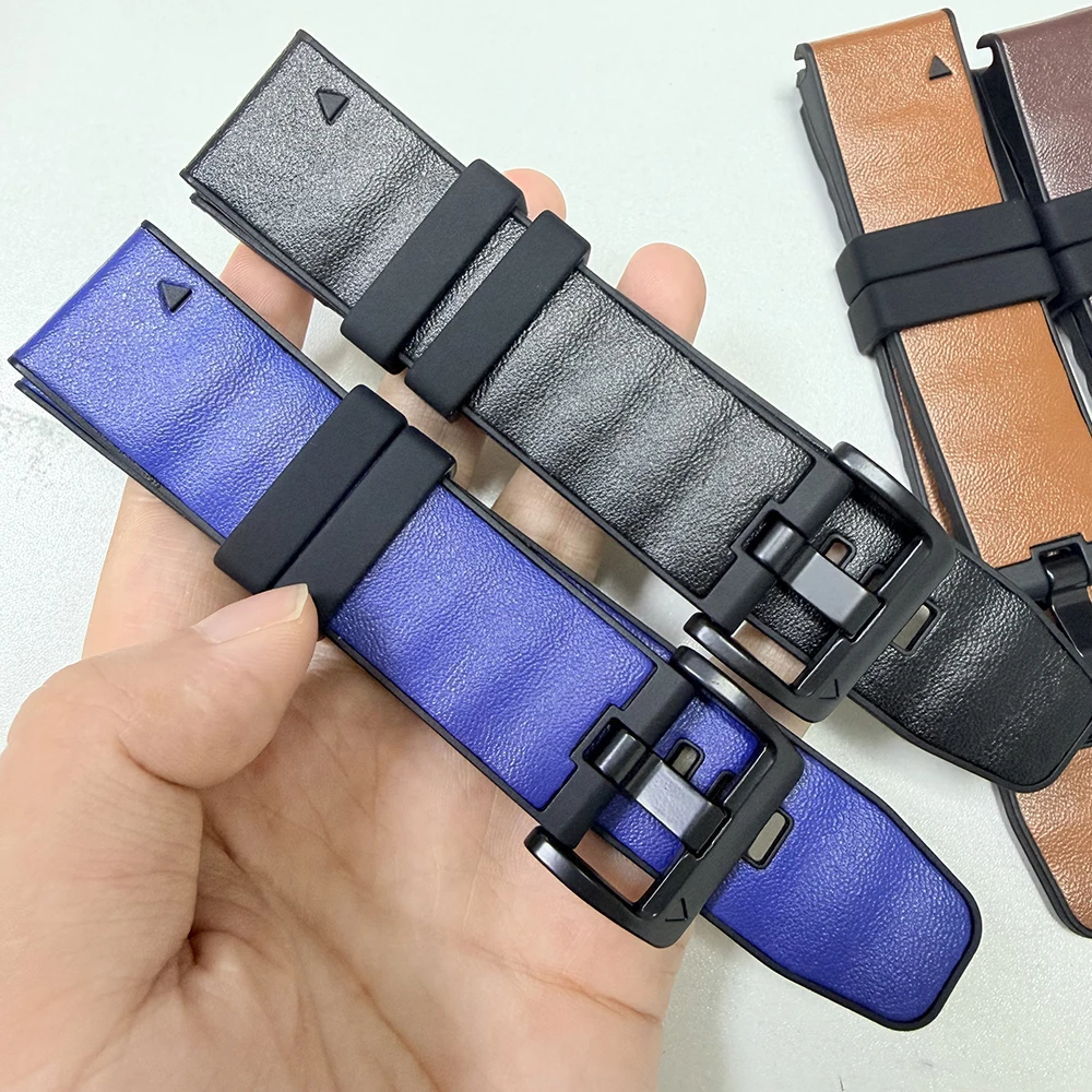 Versatile QuickFit Silicone Leather Strap Band