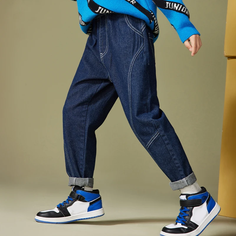 Diimuu crianças jeans magros meninos denim roupas bottoms calças casuais crianças roupas calças infantis da criança vestuário jean