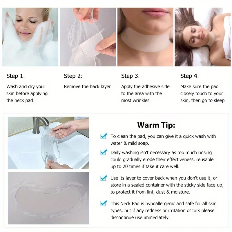 Silicone Anti-wrinkle Neck Sticker Reusable Silicone Patches Anti Rimpel Pads Wrinkle Removal Sticker Forehead Neck Eye Sticker