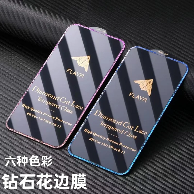 

Подходит для Apple 13, алмазная кружевная пленка XR, 14-дюймовая закаленная пленка 11.12Pro, красочные кристаллы, 11 фотопленка