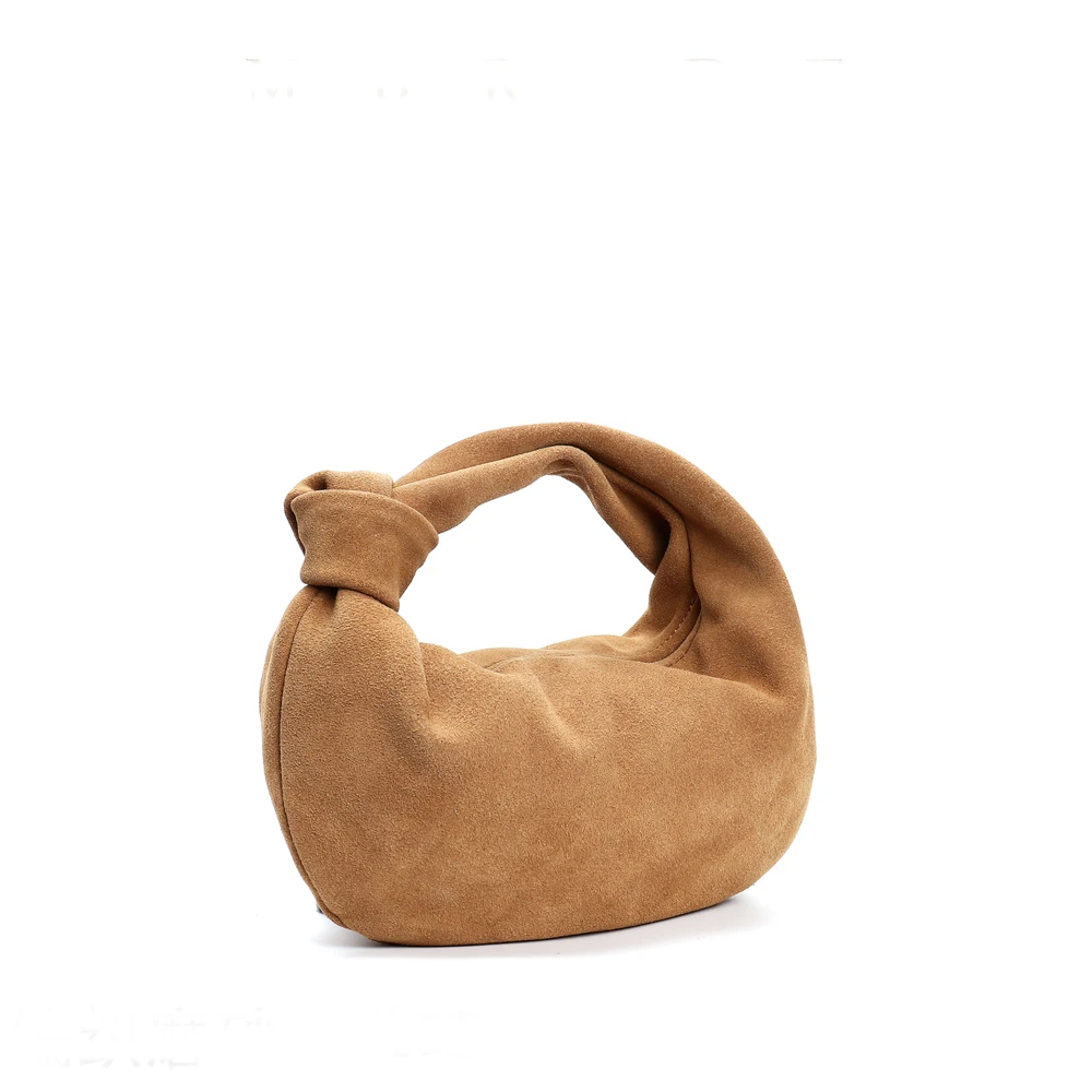 Classic Large Small Winter First-class Nubuck Leather Travel Armpit Tote Grey Luxury Suede Cow Leather Women Handbag 4