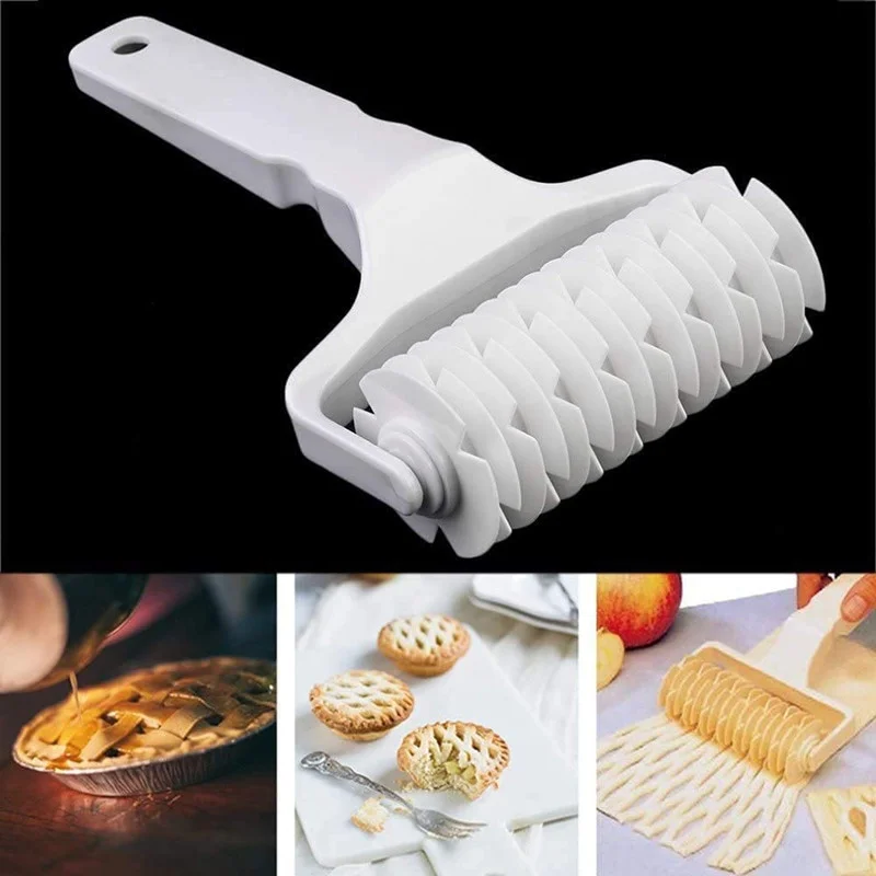 Reusable Dough Lattice Roller Cutter Pull for Pizza Pastry Cutter Pie Craft Net Wheel Knife Baking Tool Bakeware Pastry Cutters