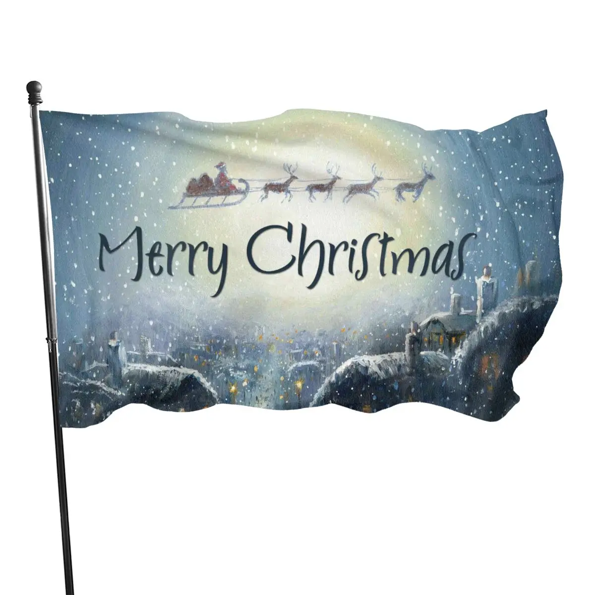Merry Christmas Buitenbanner – Feestelijke Kerst Decoratie voor Tuin