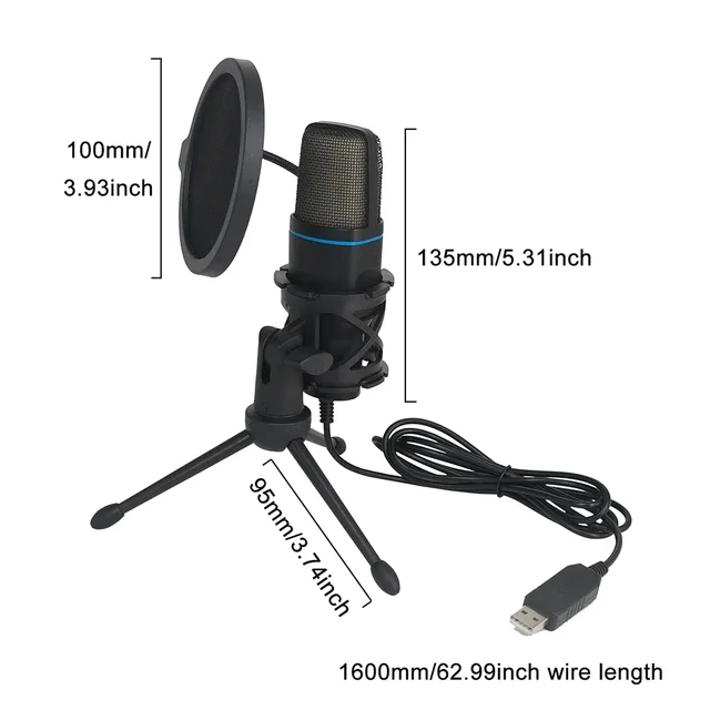 RGB Professional Microphone USB Microfone Condensador Wire Gaming Mic for Podcast Recording Studio Streaming Laptop Desktop PC 6 RGB Professional Microphone USB Microfone Condensador Wire Gaming Mic for Podcast Recording Studio Streaming Laptop Desktop PC 6