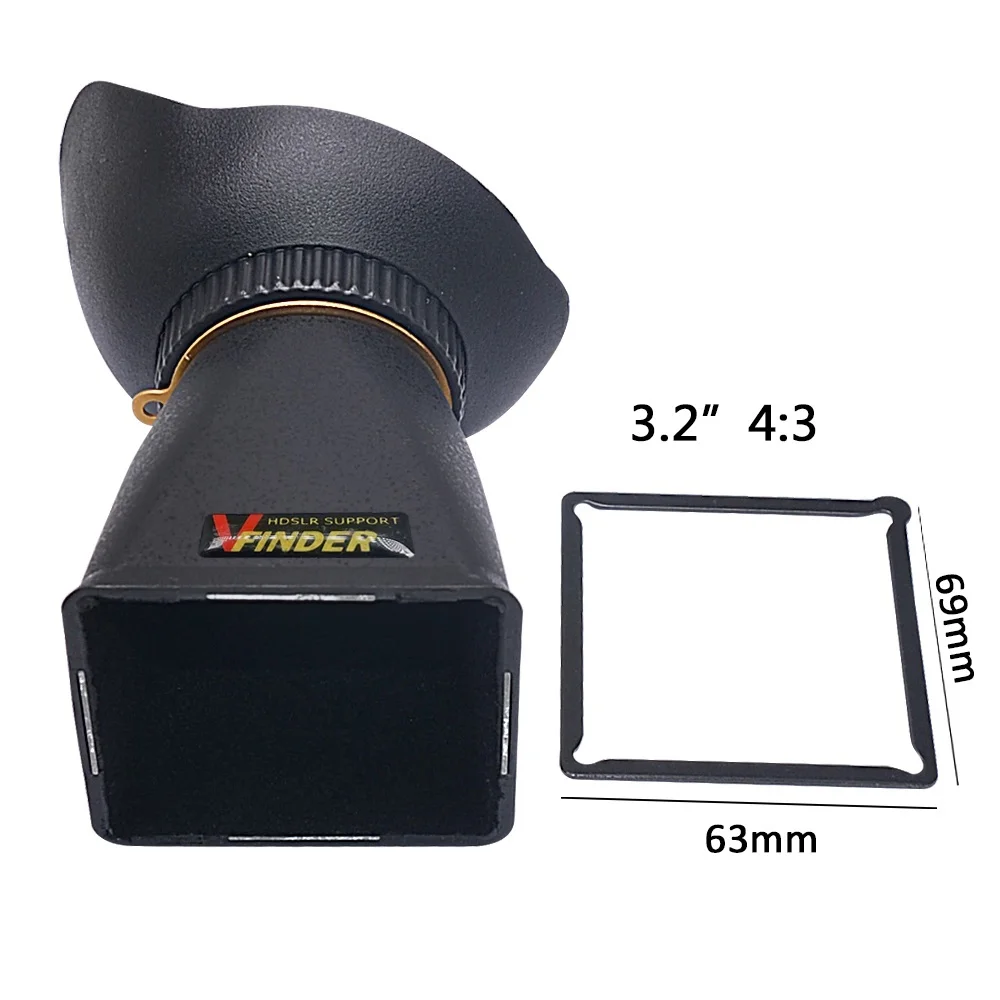 Mcoplus 니콘 캐논  후지필름 펜탁스 DSLR 카메라용 뷰파인더 4:3, 3.2 인치, 3x LCD 카메라, 3.2 인치 표준