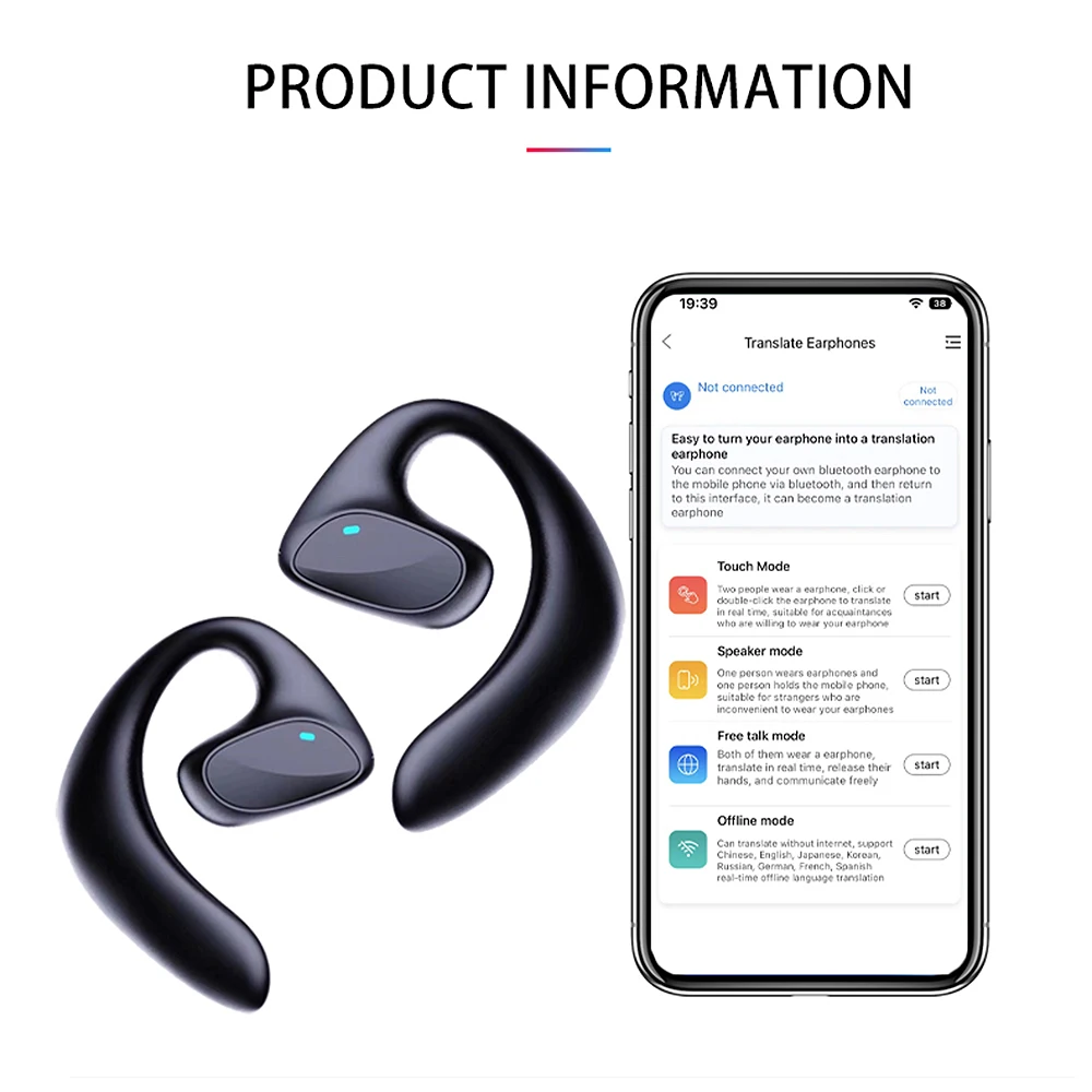 M8 Wireless Translation Headset 144 Languages instant Translator Earbuds intelligent Voice Multi Languages Business Translator translator earbuds,translator earphones,translation headset