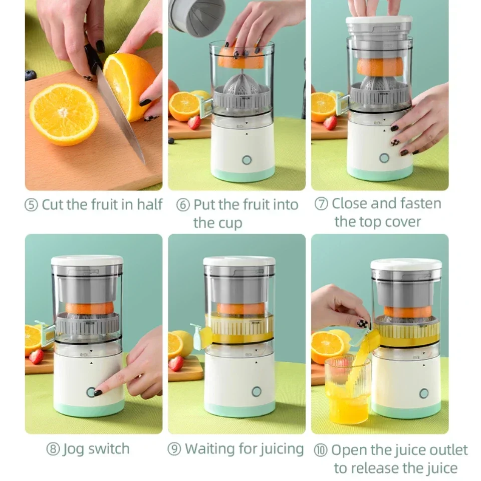 Portable Electric Juicer USB Charging Orange Lemon Fruit Blender Mini Household Juice Squeezer Mixer Citrus Juicer for Travel lemon squeezer,fruit blender,juice squeezer,fruit juicer