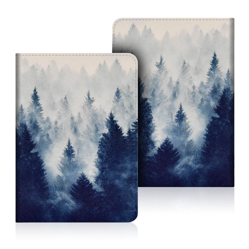 Compact 6-Inch PU Leather E-Reader Case with Hand Strap, Stand, and Card Slot