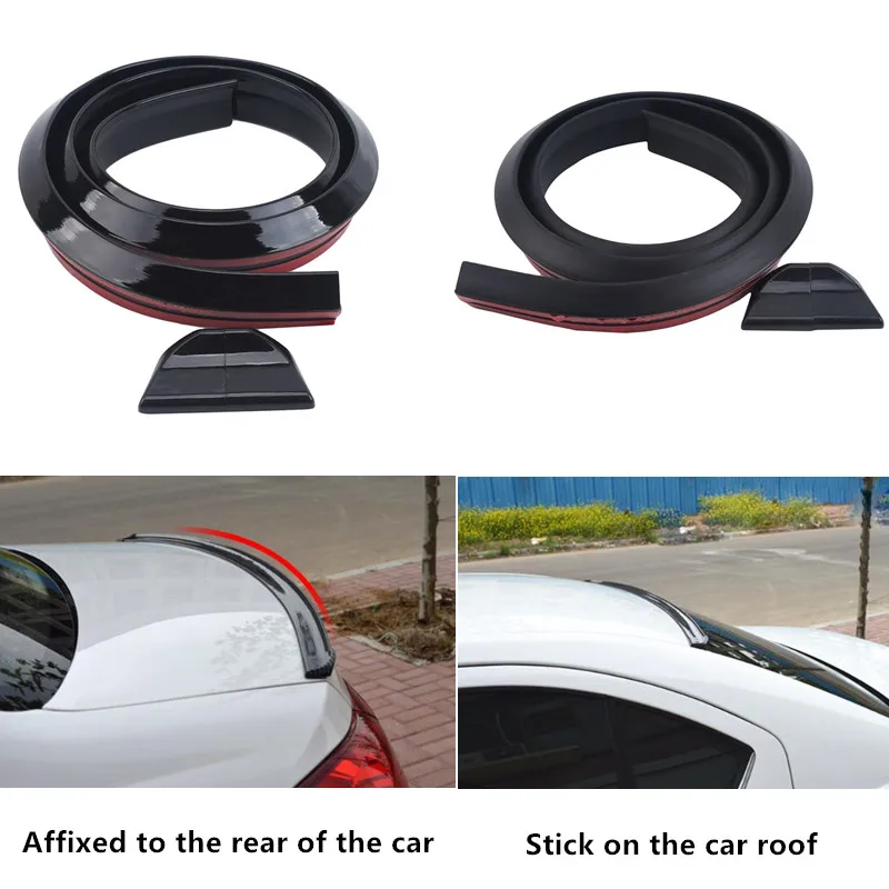 1.5M Auto-Styling 5D Spoiler In Fibra di Carbonio Styling FAI DA TE Refit Spoiler Universale Per BMW Toyota Honda KIA Hyundai Opel Mazda - immagine 3