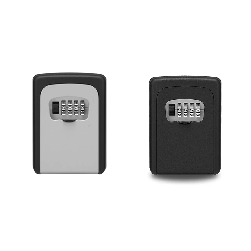 

Wall Mount Key Lock Box,4 Position Outdoor Combination Lock Box, House Keys, Key Safe Secure Storage Lock Box