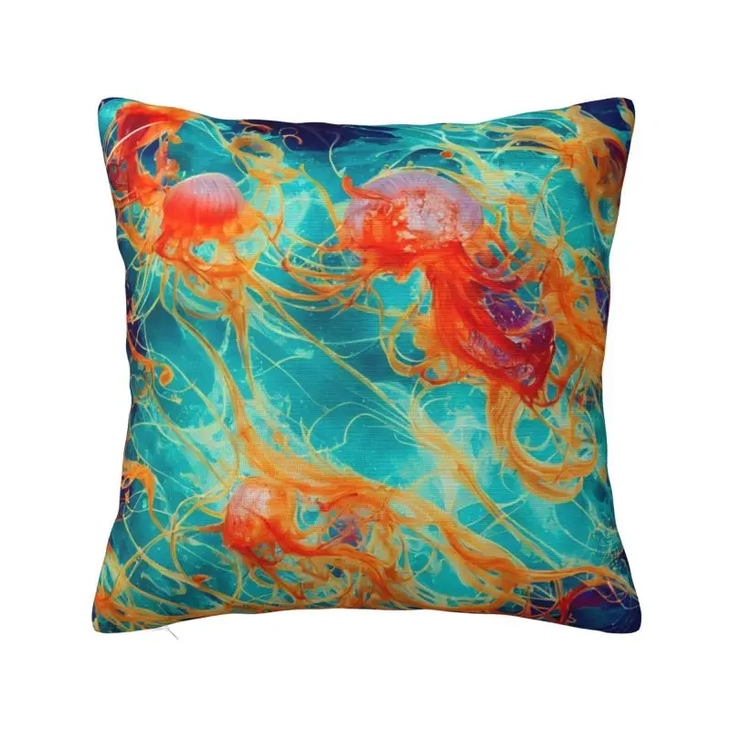 

Модная наволочка для подушки под водой с изображением разноцветной Медузы в мире, домашний декор, Наволочка на подушку 40x40, наволочка для дивана