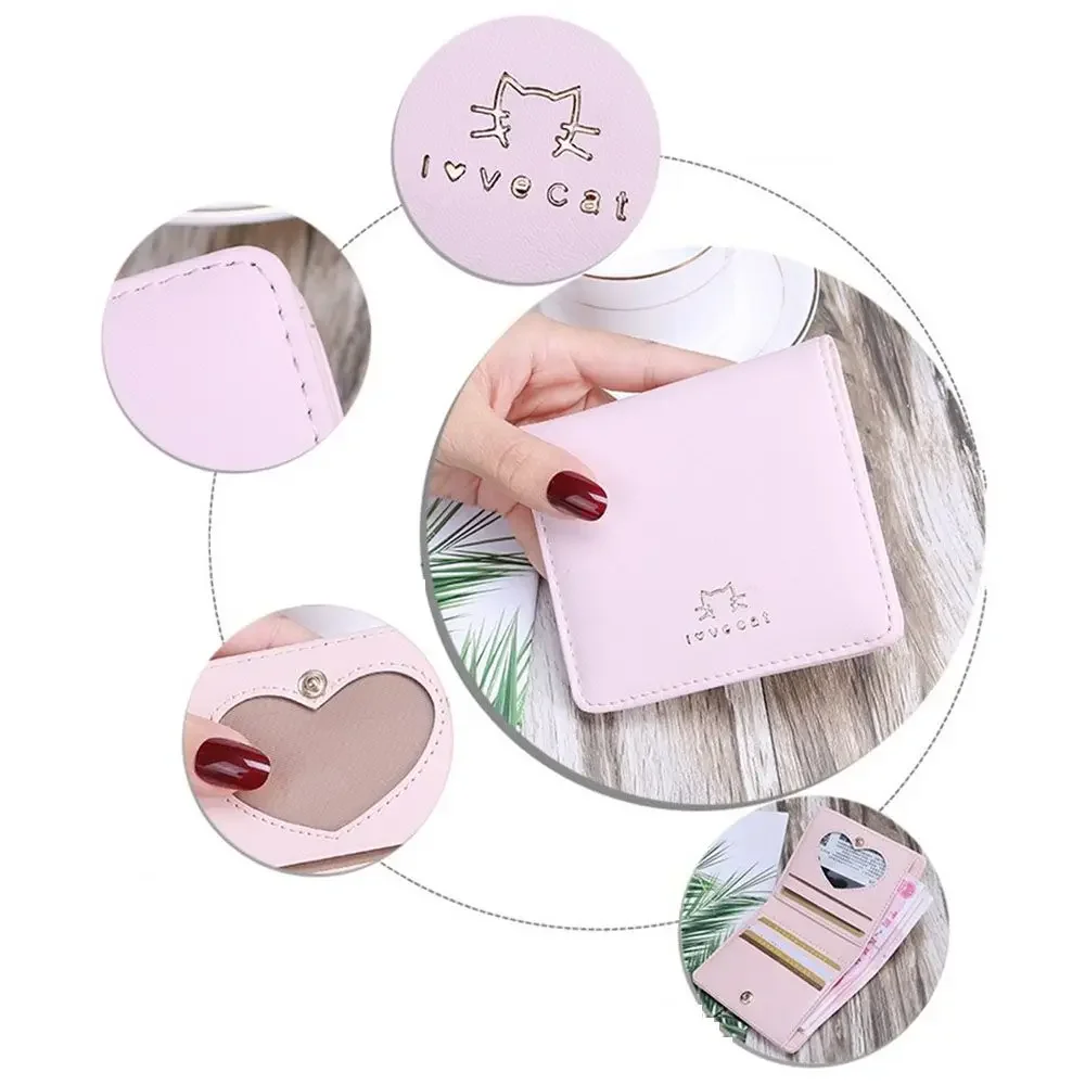 High Quality Women's Short Cute Wallets Ladies Small Wallet Student Two-fold Purse Female Fashion Money Bag