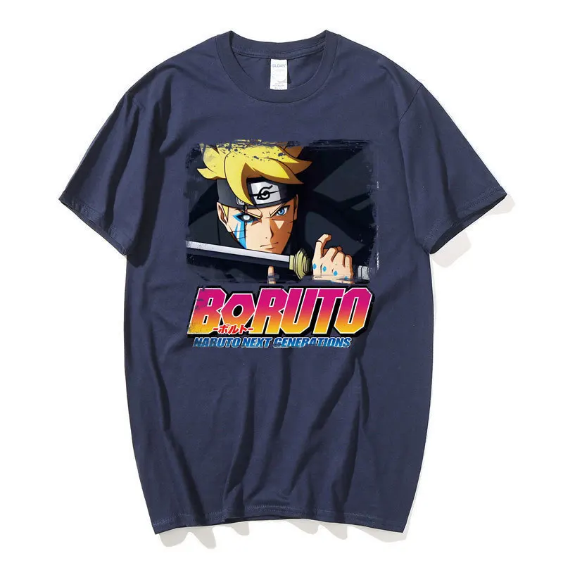 

Teen Student T-shirt Boruto Naruto Naruto Print Fashion Trend Loose Men's and Women's T-shirt Top Short-sleeved