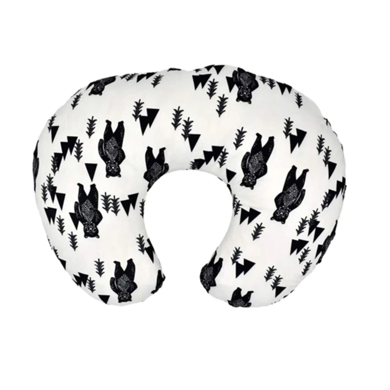 Baby Nursing Pillow Cover Breathable Nursing Mom Breastfeeding Pillow Cover Removable U-Shape Nursing Pillow Slipcover 4